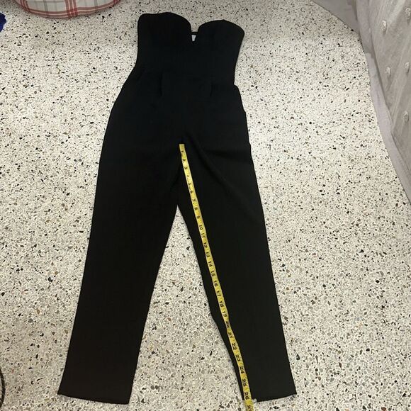 Amanda Uprichard black jumpsuit deep v back zip revolve XS - Picture 6 of 7